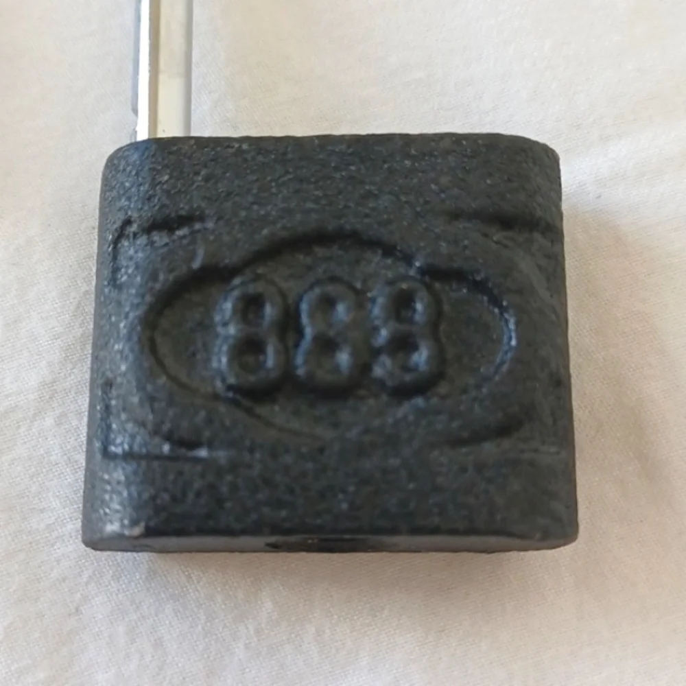 Vintage 888 Cast Iron Padlock with Key, China